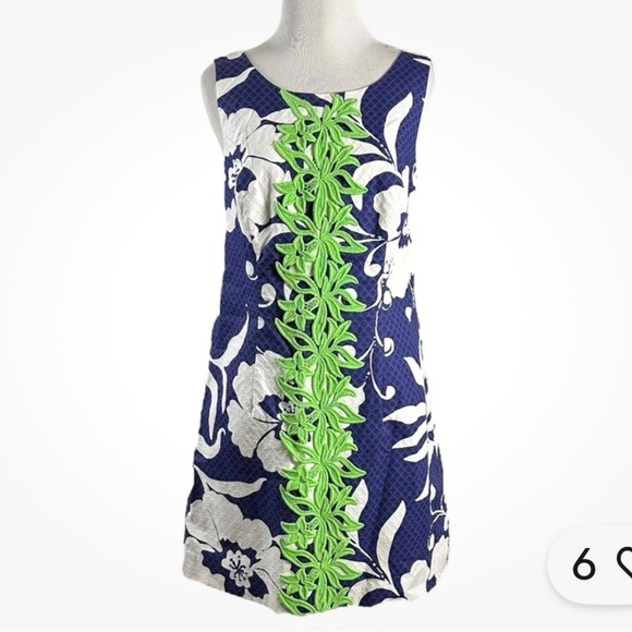Lilly Pulitzer Dresses & Skirts - Lilly Pulitzer Blue and Green Floral Mini Dress